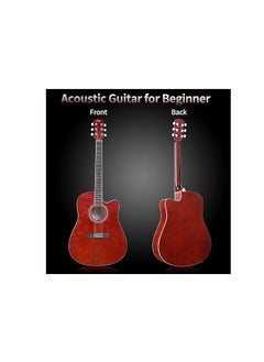 Megarya MegArya 41 Inch Wine Red Color Acoustic Guitar for Beginner Adult, 41 Inch Kids Students Cutaway Acustica Guitarra with Gig Bag  - Image 5