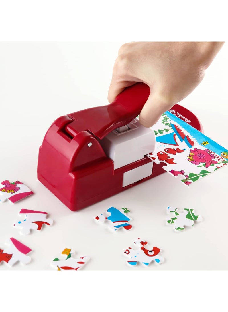 Barakah آلة قطع الألغاز، أداة قطع الألغاز DIY للفنون والحرف، ألغاز صور مخصصة، تشمل 10 رغوات لاصقة لألغاز مخصصة، أداة صغيرة، أحمر طوبي - Image 3