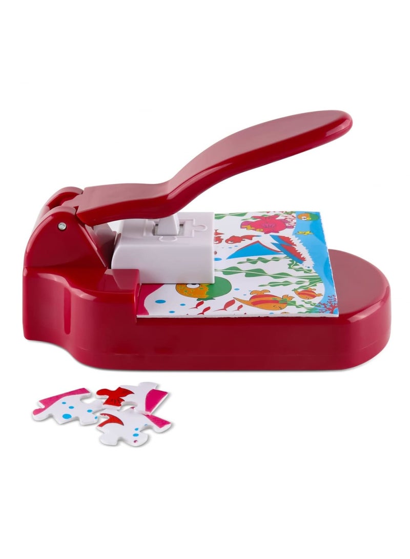 Barakah آلة قطع الألغاز، أداة قطع الألغاز DIY للفنون والحرف، ألغاز صور مخصصة، تشمل 10 رغوات لاصقة لألغاز مخصصة، أداة صغيرة، أحمر طوبي - Image 5