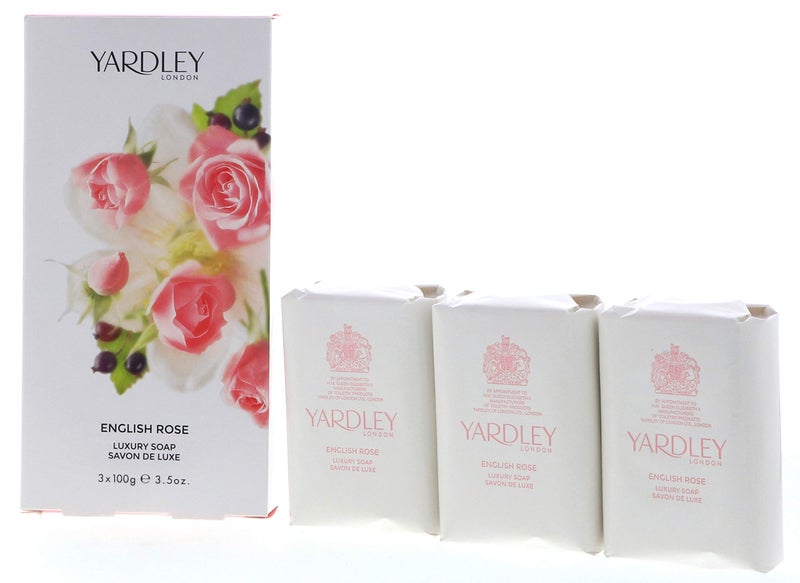 Yardley English Rose Luxury Soap 100g Pack of 3