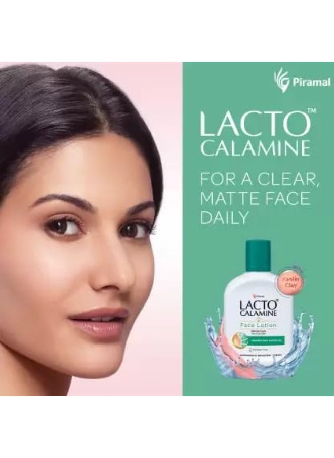 Lacto Calamine Face Moisturizing Lotion for Normal to Combination Skin | Excess Oil Absorbing & Pore Refining Moisturizer | Mattifying & Non Greasy | 4.06 Fl Oz/120ml (Pack of 2)  - Image 1