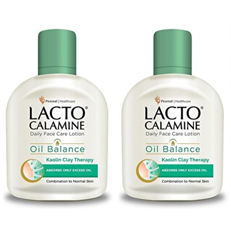 Lacto Calamine Face Moisturizing Lotion for Normal to Combination Skin | Excess Oil Absorbing & Pore Refining Moisturizer | Mattifying & Non Greasy | 4.06 Fl Oz/120ml (Pack of 2) - Image 1