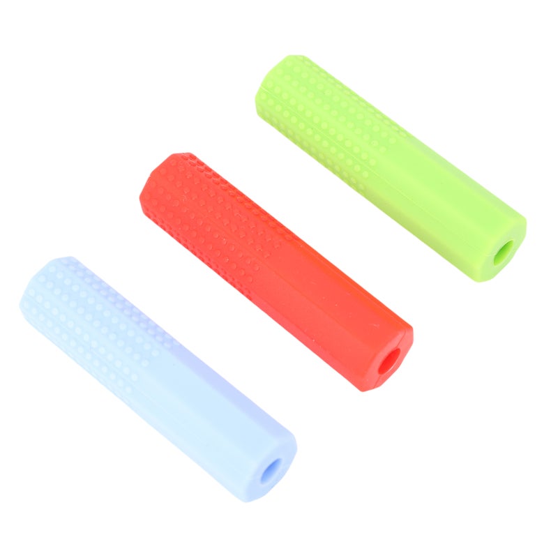 Weighted Pencil Grips: 6.5x1.5cm Premium Silicone, Weighted Support, 3 Color Options - Ergonomic Writing Aid for Children’s Handwriting Practice - Image 4