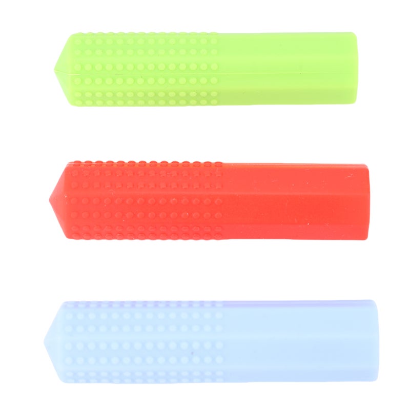 Weighted Pencil Grips: 6.5x1.5cm Premium Silicone, Weighted Support, 3 Color Options - Ergonomic Writing Aid for Children’s Handwriting Practice - Image 1