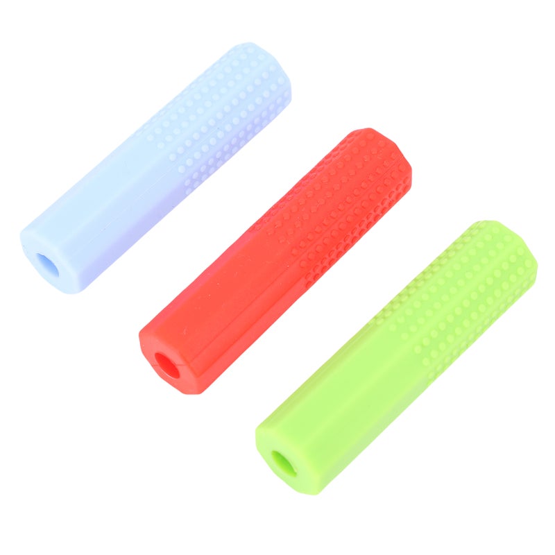 Weighted Pencil Grips: 6.5x1.5cm Premium Silicone, Weighted Support, 3 Color Options - Ergonomic Writing Aid for Children’s Handwriting Practice - Image 3