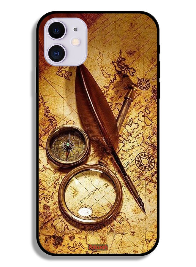 Tolwak Apple iPhone 11 Protective Case Vintage Compass - Image 2