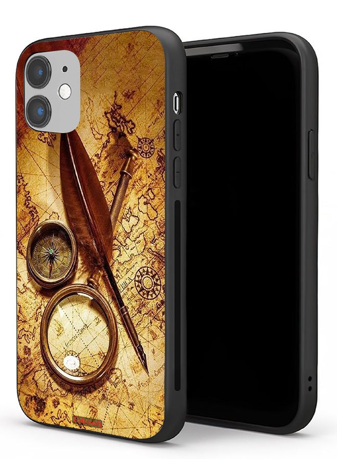 Tolwak Apple iPhone 11 Protective Case Vintage Compass - Image 1