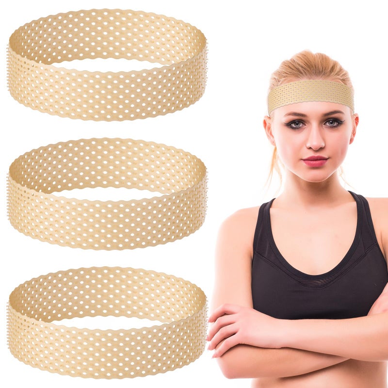 guduling 3pcs Silicone Wig Grip, Wig Grip Headband, Silicone Material, Elastic Fixed Non-Slip Wig Bands No Slip for Men and Women, Sweat-Proof Shaping, Skin Color - Image 1