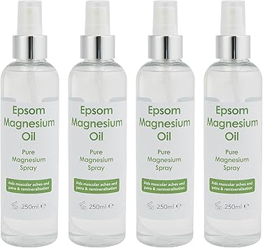 Epsom بخاخ زيت المغنيسيوم إبسوم - مصدر نقي وطبيعي من كلوريد المغنيسيوم، مكمل بخاخ المغنيسيوم يدعم استعادة العضلات، نباتي وخالي من زيت النخيل 1 لتر - Image 1