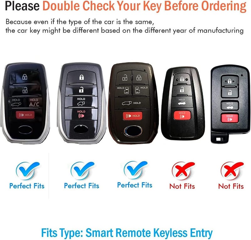 Autophone Key Fob Cover for Toyota with Keychain - Blue TPU Protection - Image 2