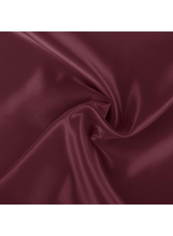 ShopBedding Satin Pillowcase with Zipper for Hair and Skin Care Feels Soft and Cool Like a Silk Pillowcase Satin Pillow Cases 2 Pack Slik Pillow Cover Burgundy Standard Set of 2  Blissford - Image 2