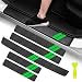 YOSRTER 5PCS Door Sill Guard Decoration Stickers for Dodge Charger Challenger Durango Journey Universal Fit to All Dodge Cars Fiber Leather Door Sill ProtectorGreen Trim - Image 2