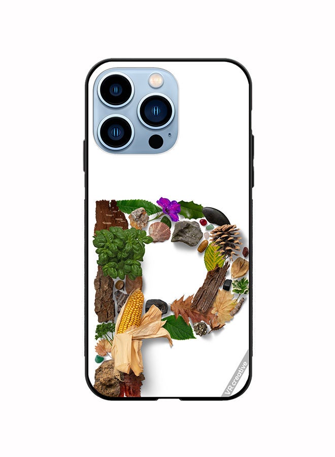 VR CREATIVE Protective Case Cover For Apple iPhone 14 Pro Alphabet P Design Multicolour - Image 1