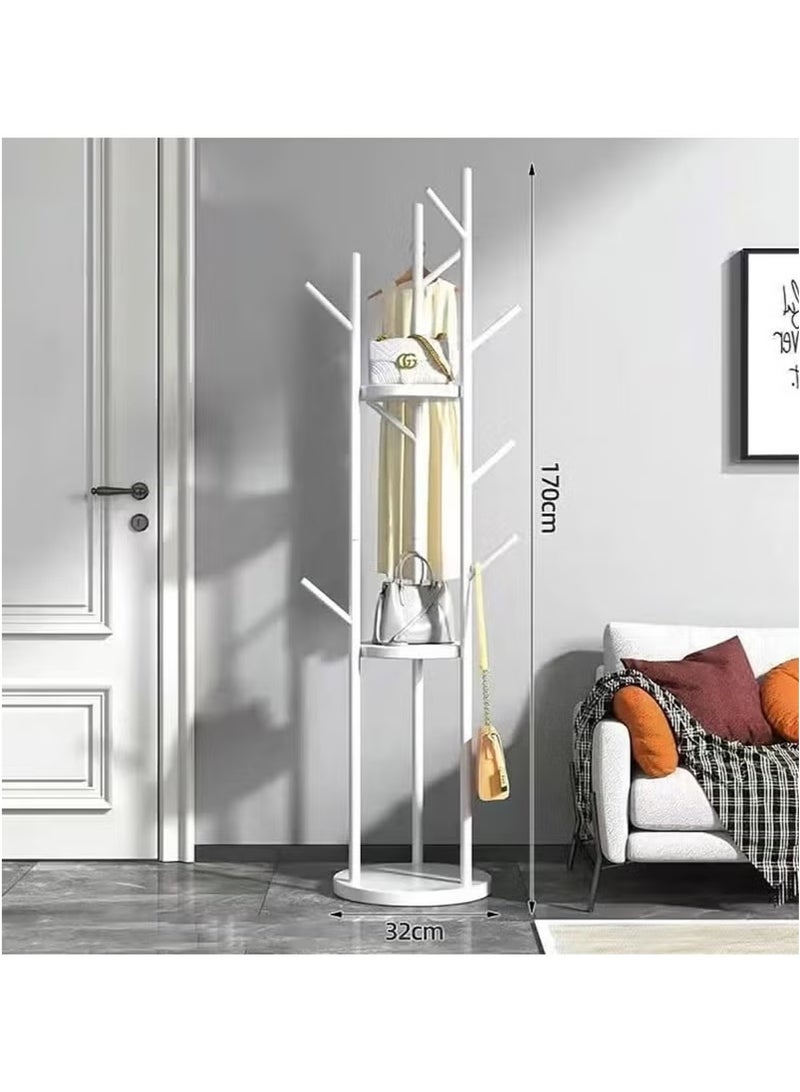 Generic Coat Racks Freestanding with 3 Storage Shelves, Metal Coat Racks Stand with 9 Hooks oat Hanger Stand and Heavy Marble Base, Entryway Coat Racks Tree Hanger, Purses Racks  - Image 2