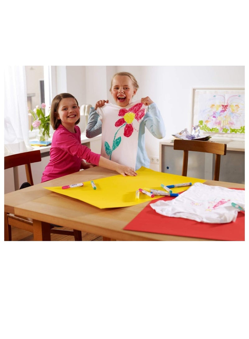 Edding Edding Kids Fabric Markers: Fun to color with wash-resistant ink suitable for most light-colored fabrics including cotton, silk, and linen - Image 4