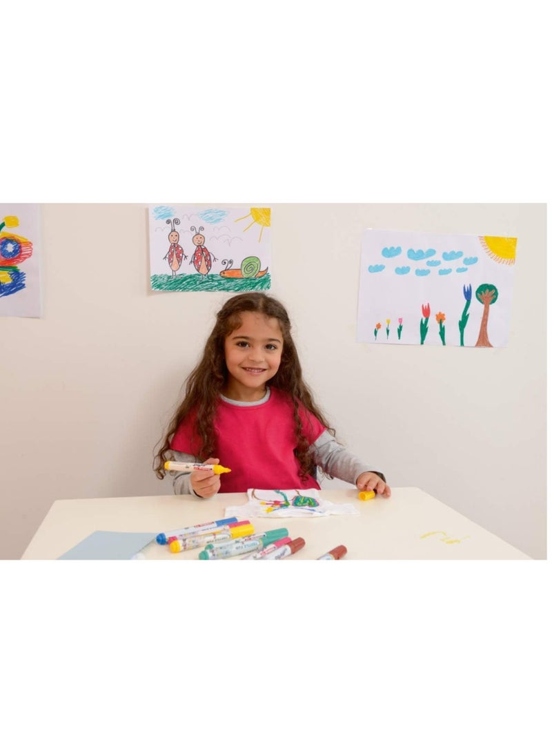 Edding Edding Kids Fabric Markers: Fun to color with wash-resistant ink suitable for most light-colored fabrics including cotton, silk, and linen - Image 5