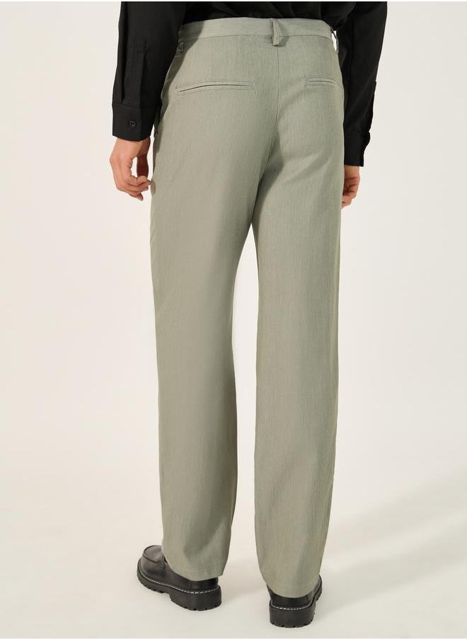 Styli Mid Rise Tapered Fit Trousers  - Image 4
