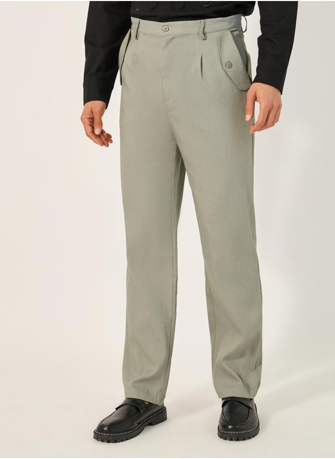 Styli Mid Rise Tapered Fit Trousers  - Image 1