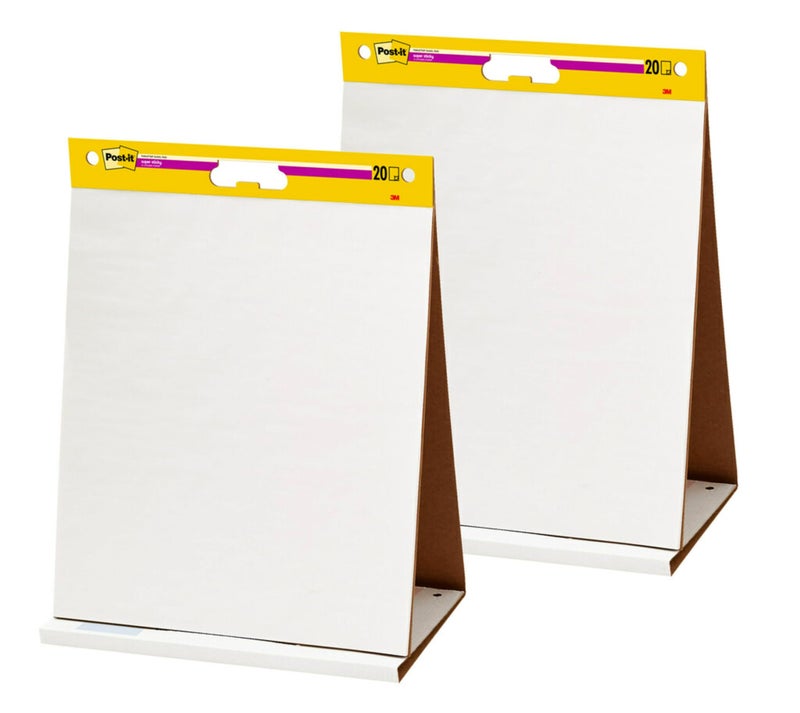 Post-it Super Sticky Portable Tabletop Easel Pad, Great for Virtual Teachers and Students, 20x23 Inches, 20 Sheets,Pad, 2 Pads (563 VAD 2PK) - Image 1