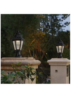 HUA QIANG WANG Outdoor Plastic Post Lights, Exterior Lamp Post Light Fixture with E27 Socket, Black Waterproof Post Lantern with Clear Lampshade, Pillar Outside Lighting for Garden, Patio, Pathway  - Image 5