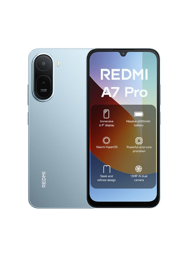 Xiaomi Redmi A7 Pro Dual SIM 4G Mist Blue 4GB RAM 64GB with Free Adapter - Global Version