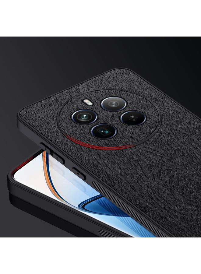 اس-توب جراب هاتف Realme 12 مصنوع من جلد لحاء الشجر ومقاوم للصدمات - Image 5