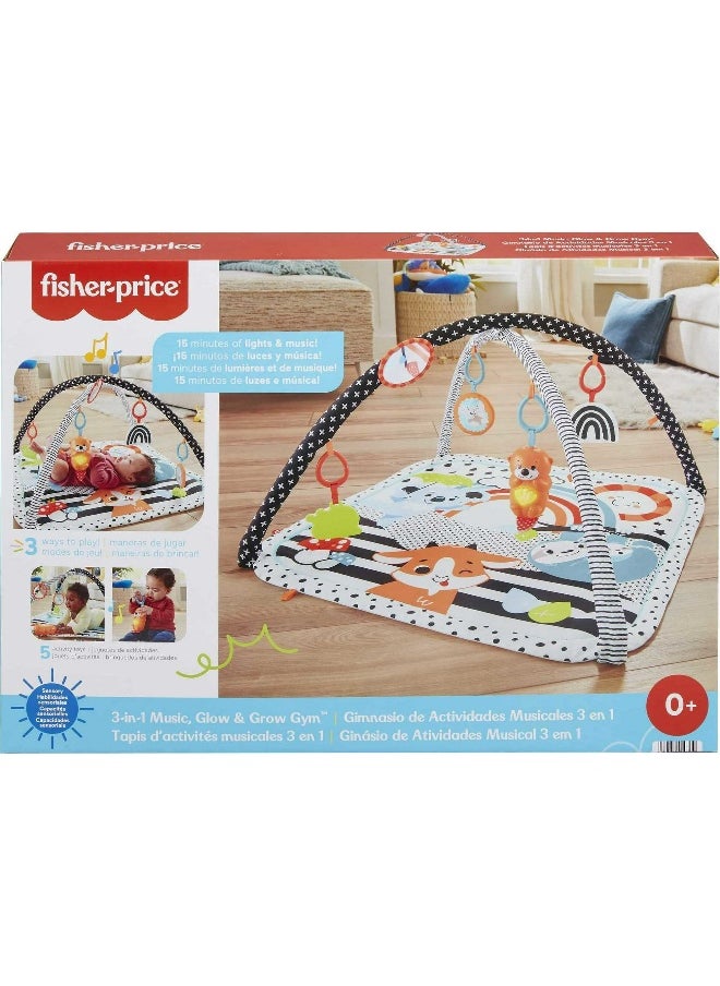 Fisher-Price Fisher-Price 3-in-1 Music Glow and Grow Gym Infant Activity Playmat  - Image 1