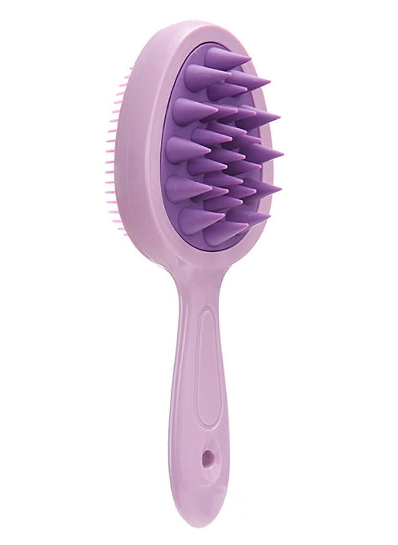 Generic - 2-in-1 Scalp Massager Shampoo Brush, Scalp Scrubber for Hair Growth & Dandruff Removal, Hair Scrubber with Soft Silicone Bristles, Wet Dry Scalp Exfoliator for Scalp Care, Purple - Image 1