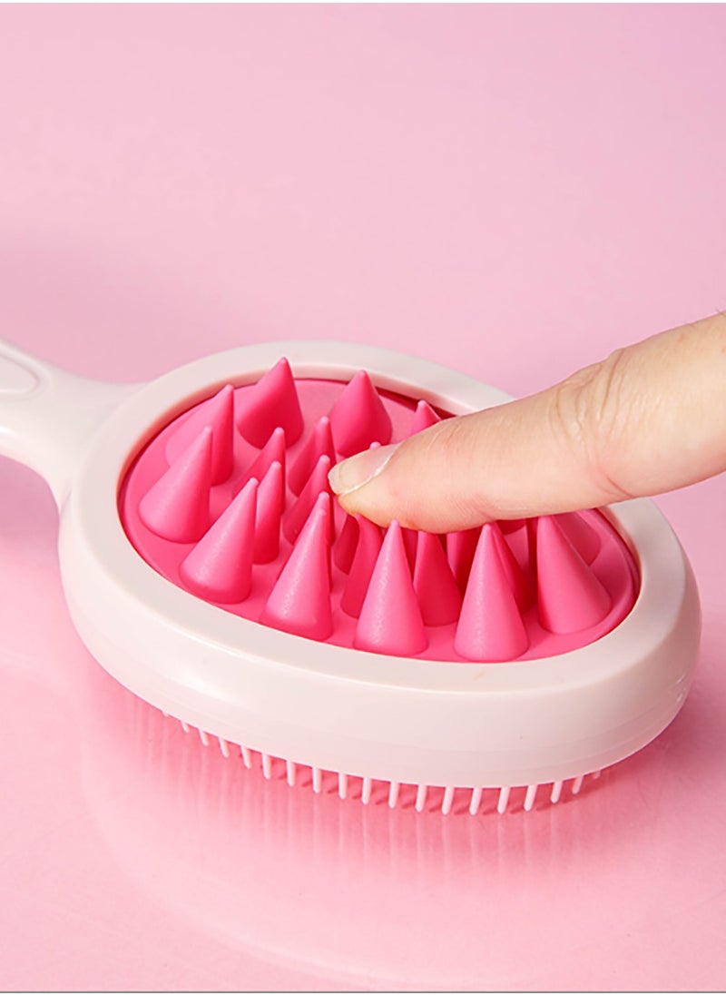 Generic - 2-in-1 Scalp Massager Shampoo Brush, Scalp Scrubber for Hair Growth & Dandruff Removal, Hair Scrubber with Soft Silicone Bristles, Wet Dry Scalp Exfoliator for Scalp Care, Purple - Image 1