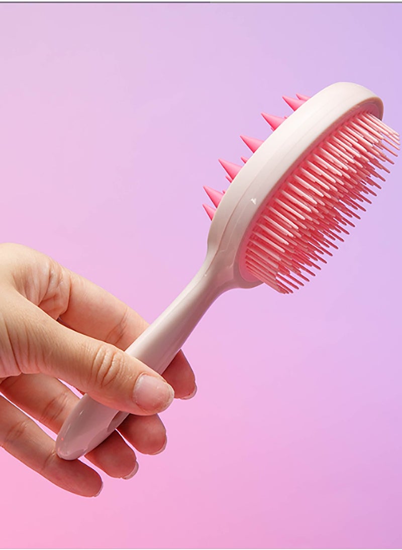 Generic - 2-in-1 Scalp Massager Shampoo Brush, Scalp Scrubber for Hair Growth & Dandruff Removal, Hair Scrubber with Soft Silicone Bristles, Wet Dry Scalp Exfoliator for Scalp Care, Purple - Image 1