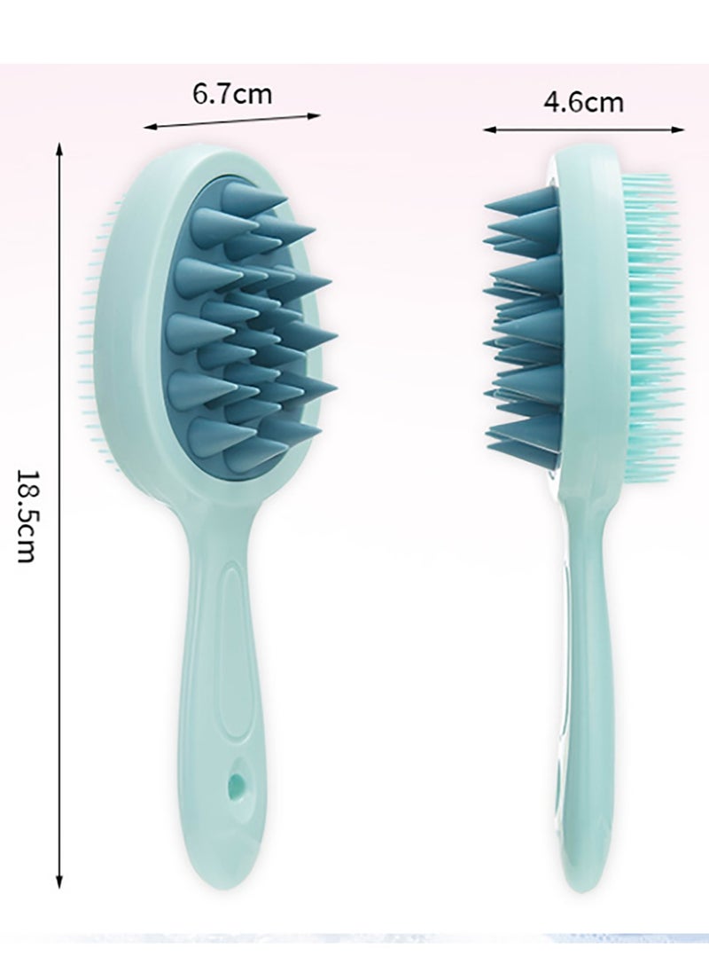 Generic - 2-in-1 Scalp Massager Shampoo Brush, Scalp Scrubber for Hair Growth & Dandruff Removal, Hair Scrubber with Soft Silicone Bristles, Wet Dry Scalp Exfoliator for Scalp Care, Purple - Image 1