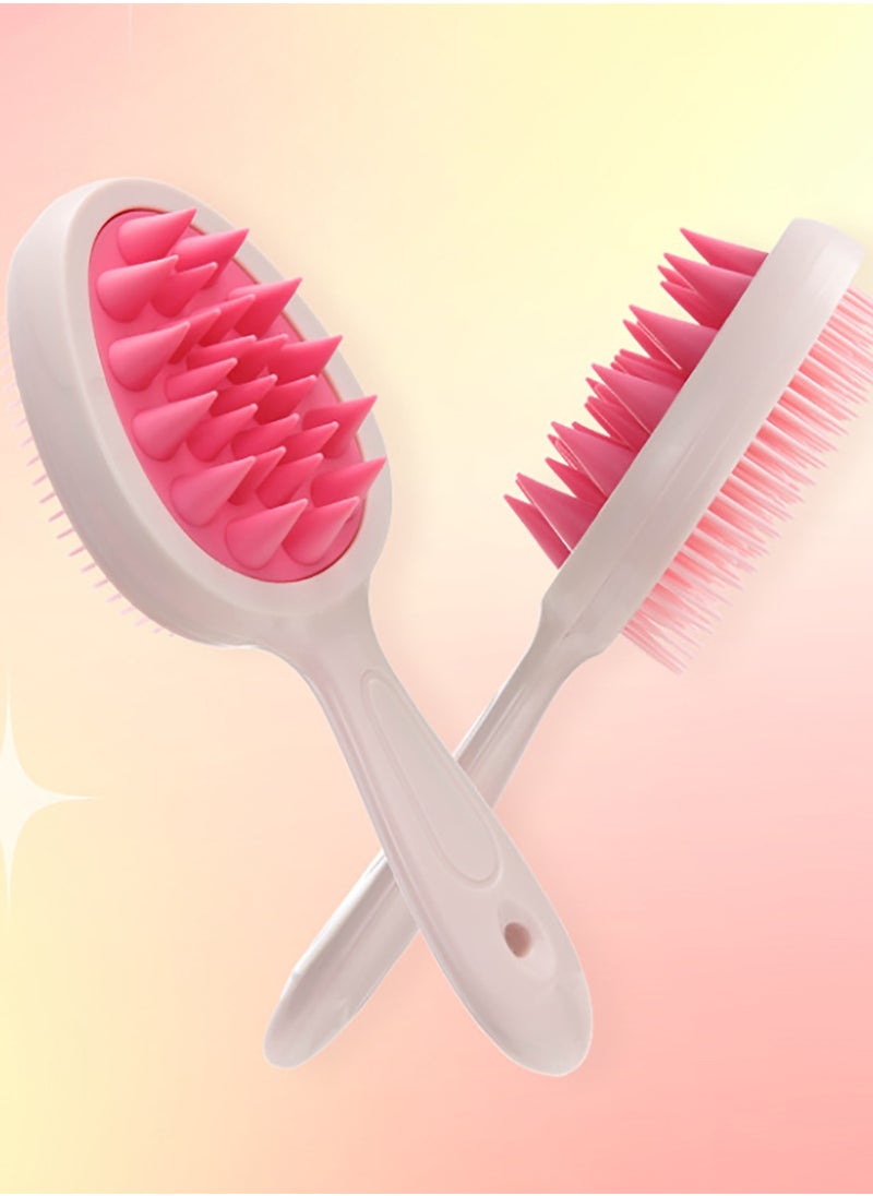 Generic - 2-in-1 Scalp Massager Shampoo Brush, Scalp Scrubber for Hair Growth & Dandruff Removal, Hair Scrubber with Soft Silicone Bristles, Wet Dry Scalp Exfoliator for Scalp Care, Purple - Image 1