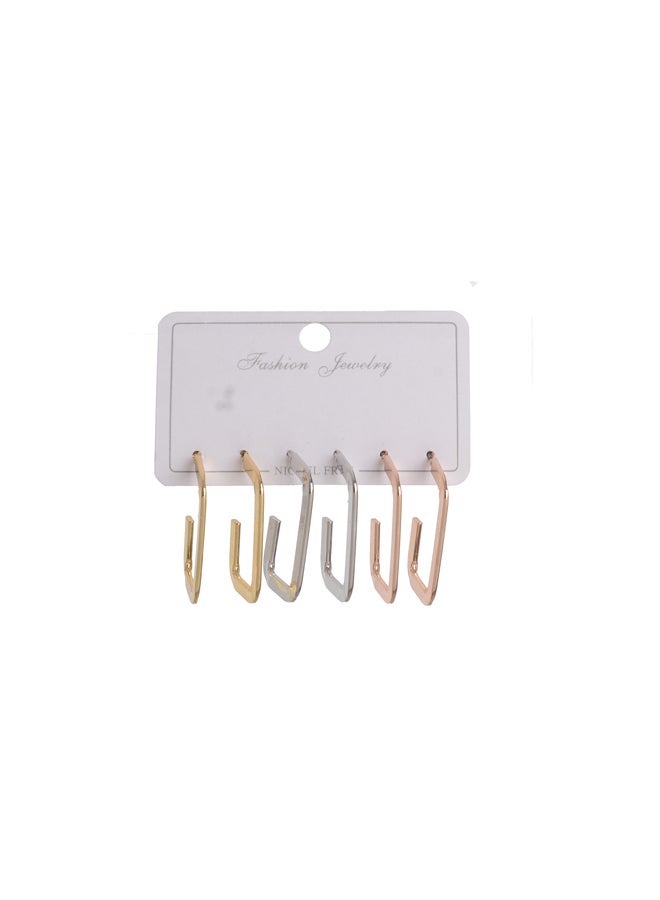 Akher el Ankoud Set of 3 Earrings 