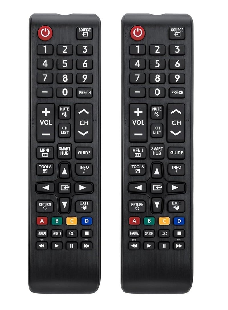 ELTRAZONE ELTRAZONE (Pack of 2) Universal TV Remotes, Replacement for Smart TVs – Compatible with LED, LCD, HDTV, QLED, SUHD, UHD, 4K, 3D TVs | No Setup Required | Long-Range Infrared | Fast Response & Durable Design | Ideal Spare or Backup