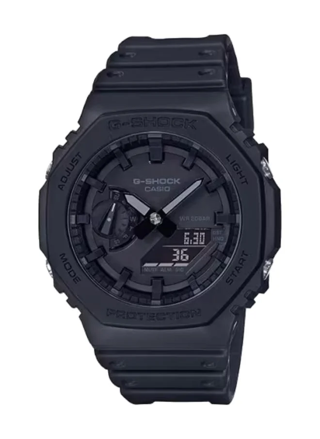 جي شوك Men's Analog-Digital Display Watch With Black Resin Strap - GA-2100-1A1DR