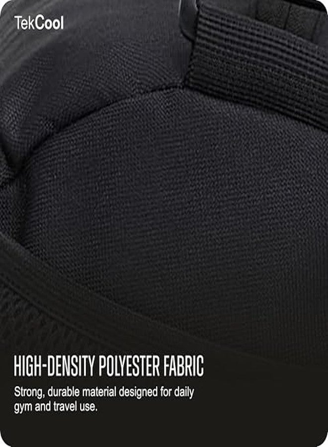 TEKCOOL حقائب رياضية من TEKCOOL للرجال، حقيبة رياضية صغيرة الحجم للنساء، حقيبة سفر للجنسين، قابلة للتعديل للأحذية والمناشف (أسود وأصفر) - Image 5