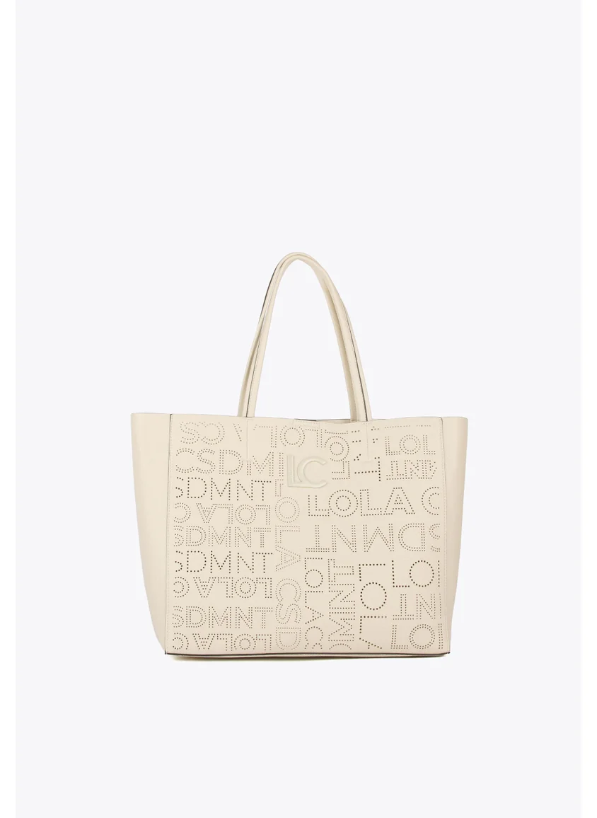 Lola Casademunt Cutwork logo tote bag