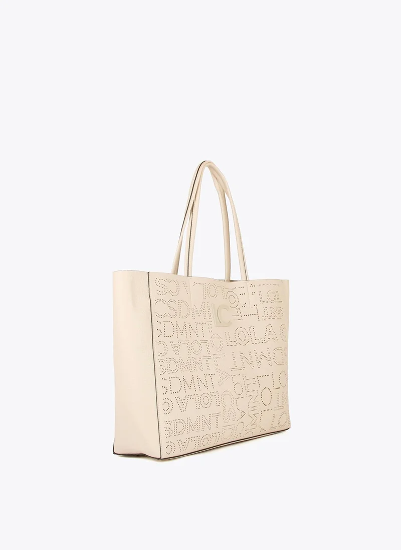 Lola Casademunt Cutwork logo tote bag