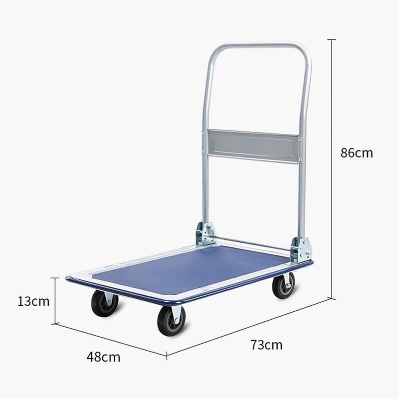 SHOWAY Heavy Duty Folding Trolley Cart 150Kg Platform Flat Hand Barrow Sack Warehouse Folding Platform Trolley - Image 2