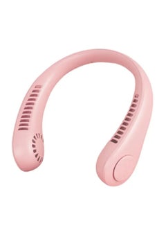 Generic Portable Hanging Neck Fan USB Rechargeable - Fan For School ( Pink )  - Image 1
