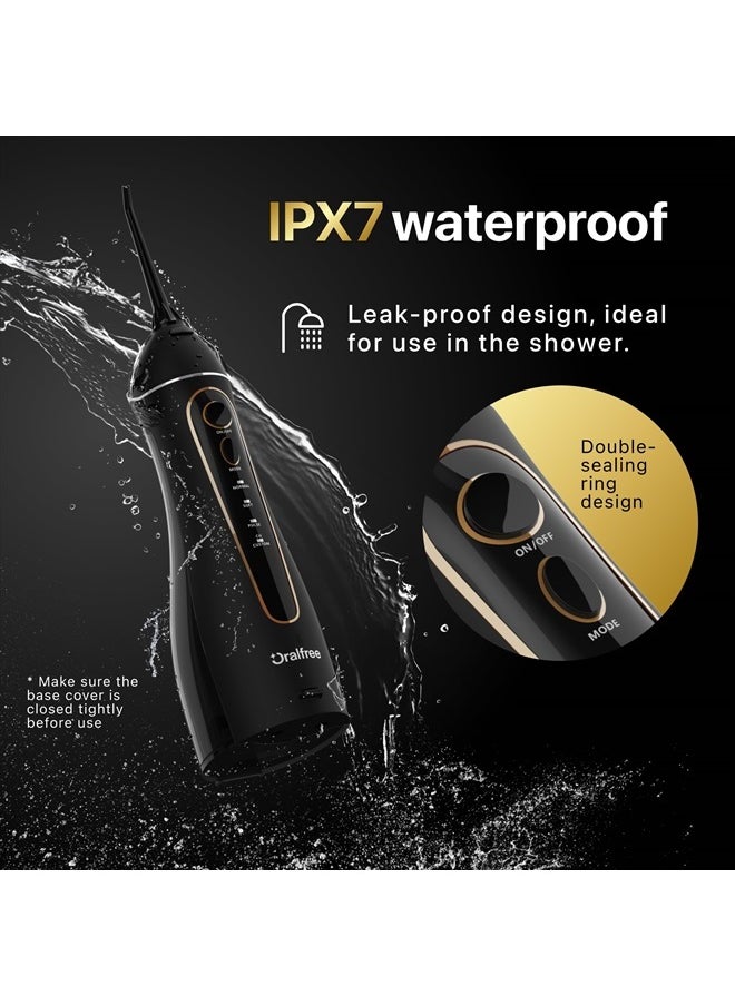 Oralfree - Water Dental flosser Teeth Picks - Braces Cordless Oral Irrigator Portable Rechargeable Travel Irrigation Cleaner IPX7 Waterproof Electric Professional Flossing Teeth Cleaning for Home - Image 1
