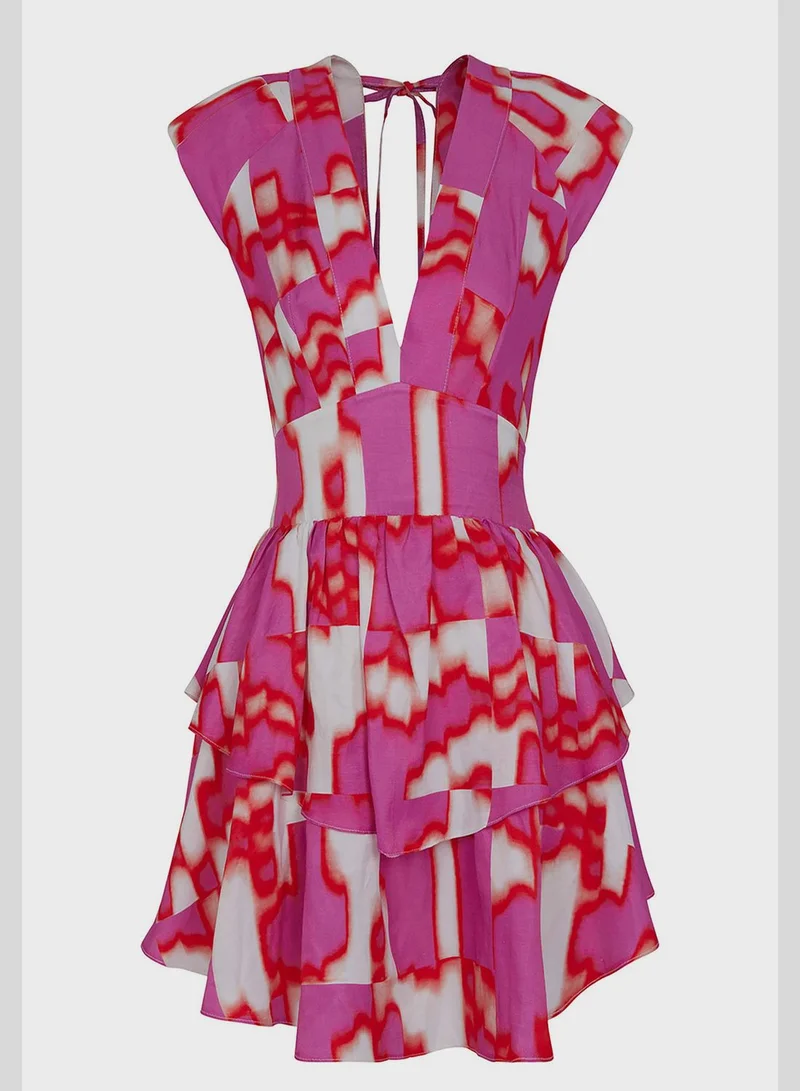 Nocturne Ruffled Tiered Dress