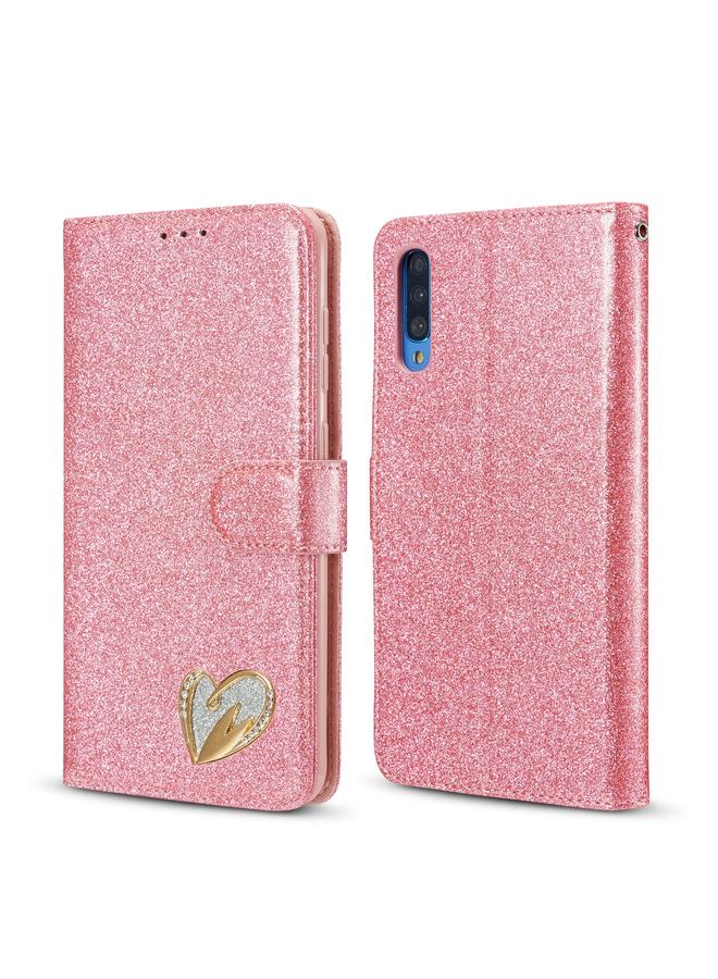 S-TOP Case For Samsung Galaxy A70/A70S Glitter Powder Love Leather Phone Case - Image 1