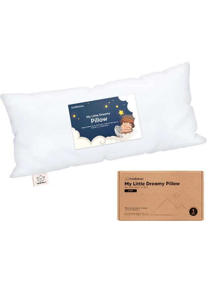KeaBabies Buddy Toddler Pillow, Toddler Sleeping Pillow, Soft White - Image 1