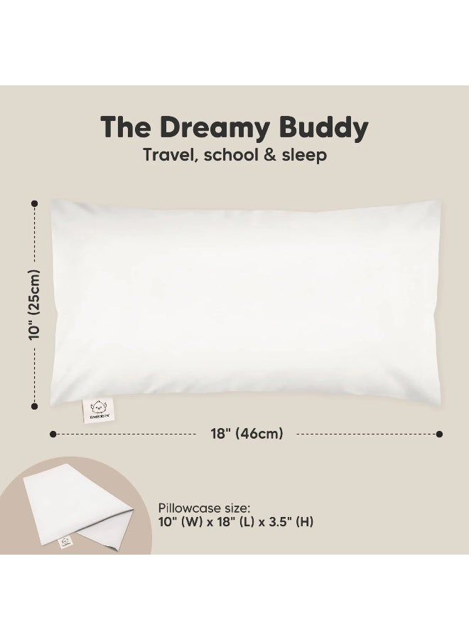 KeaBabies Buddy Toddler Pillow, Toddler Sleeping Pillow, Soft White - Image 2