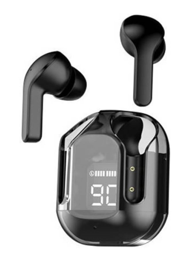 ليفور سماعات أذن ستيريو لاسلكية حقيقية Levore Crystal S1 مع شاشة رقمية لتجربة صوتية محسنة ومراقبة مريحة للبطارية (أسود) - Image 2