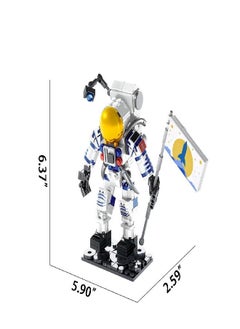 Sienon SIENON Astronaut Toys Building Kit for Kids and Adults-229pcs Building Block Astronaut Figure Holding The Flag with Movable Joints, DIY Spaceman Assembly Construction STEM Toy City Space Building Set  - Image 5