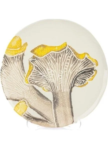 Mikasa Moor Amorphous Yellow Ceramic Cake Plate 23CM