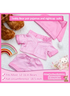 Civaner Pink Stripe Bear Clothes Stuffed Animal Clothes 12 -16 Inch Build A Lovely Cute Bear Clothes Stuffed Animal Clothing And Accessories Fit  - Image 4