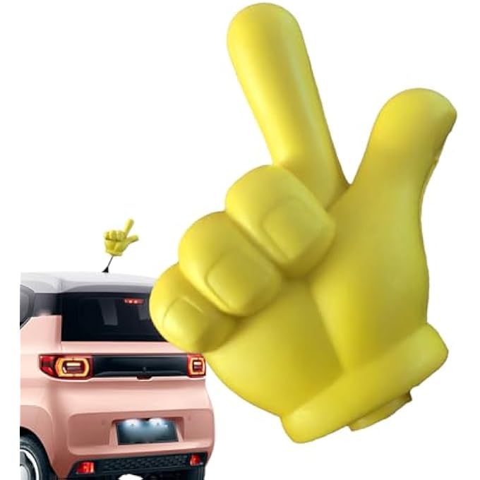 rayihni Car Antenna Topper Hand Gesture - Auto Antenna Topper,Cute Roof Ornament for Workplace Tractor RV Most Vehicle SUV Home Trailer - Image 1